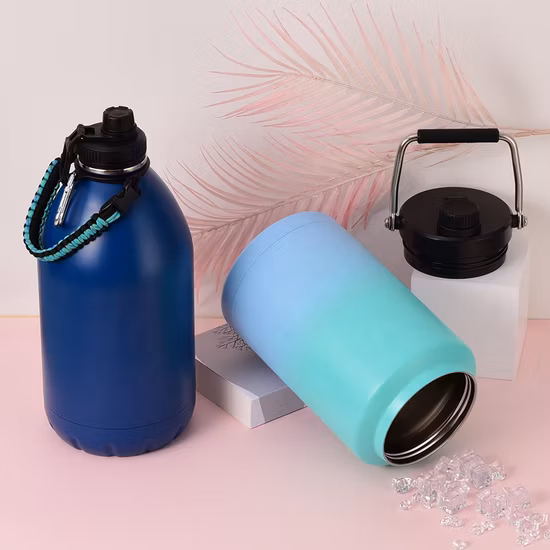 Garrafa de água preço de ginásio galão venda quente 304 jarro de aço inoxidável de leite personalizado abastecido